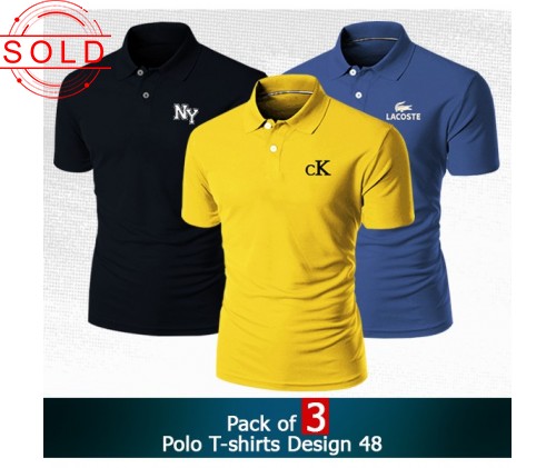 Pack of 3 Polo T-shirts Design 48